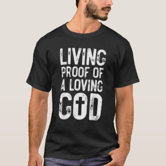Camiseta Prova viva de uma Bíblia de Deus adorável Versa Re