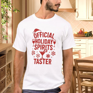 Camiseta provador de espíritos de festa de Natal engraçado