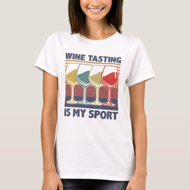 Camiseta Provando De Vinho É O Meu Esporte Ofertas De Álcoo (Frente)