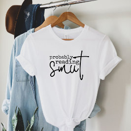 Camiseta Provavelmente Lendo O Sobretudo Do Livro