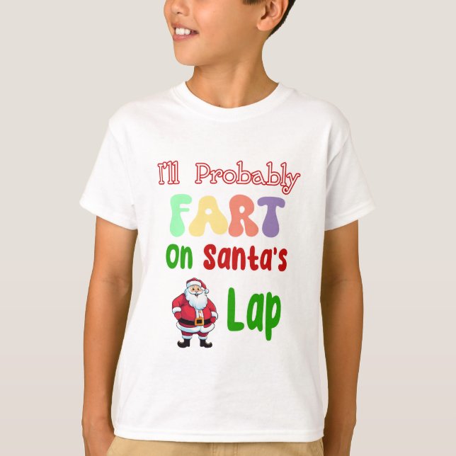 Camiseta Provavelmente vou me concentrar no Santas Lap Engr (Frente)