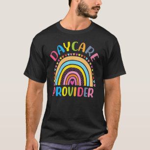 Camiseta Provedor de creche Boho Rainbow Agradecimento ao p