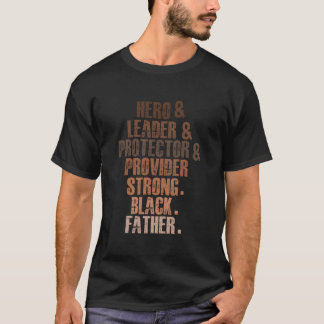 Camiseta Provedor Pai Negro Forte Líder Herói Protetor