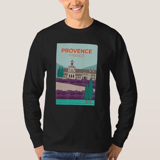 Camiseta Provence France Picture Illustration Lavender (Frente)