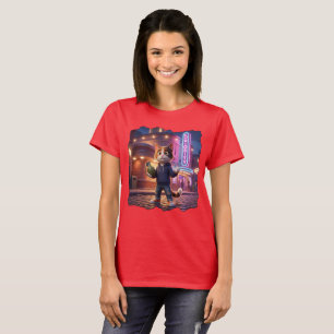 Camiseta Provérbio do Gato Curioso Antropomórfico 3D