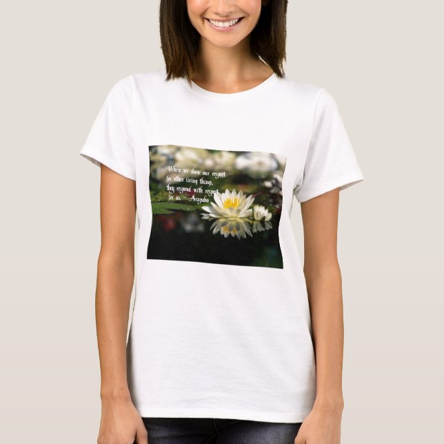 Camiseta Provérbio indiano americano, respeito (Frente)