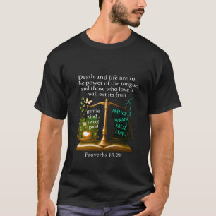 Camiseta Provérbios 1821 Versículo da Bíblia