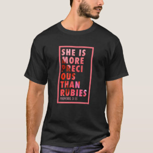 Camiseta Provérbios 3 15 Mãe de Escritura de Bíblia Inspira