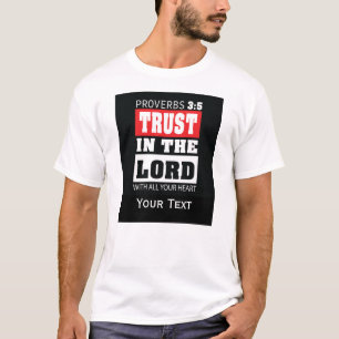 Camiseta Provérbios 3:5 – Confie no Senhor Versículo da Bíb