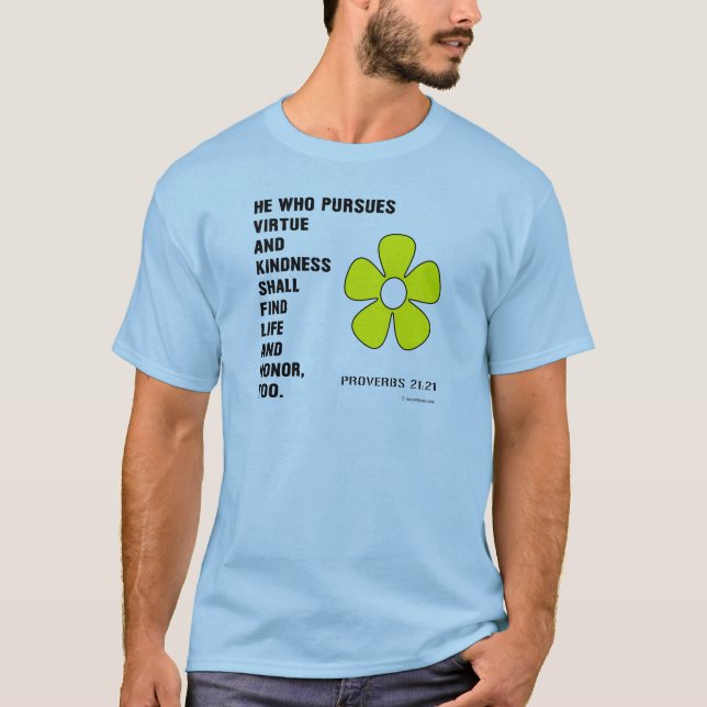 Camiseta Provérbios de Bondade 21:21 Preto (Frente)