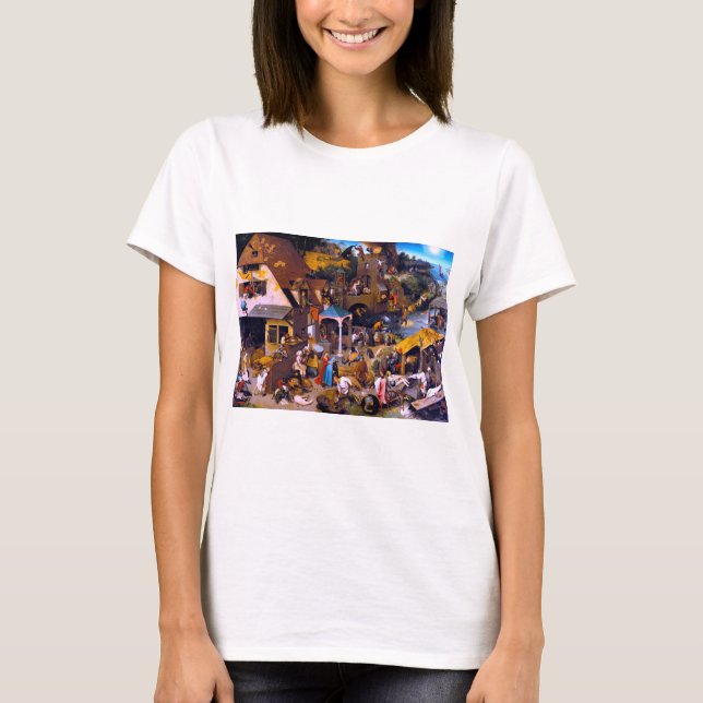 Camiseta Provérbios Países Baixos, Pieter Bruegel, o Velho (Frente)