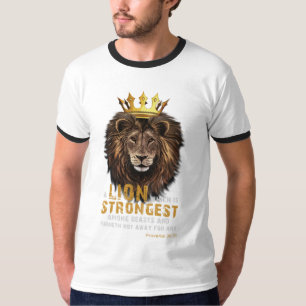 Camiseta Proverbs 30:30 KJV - Escritura de Bíblia Masculina