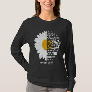 Camiseta Proverbs 3125 Bíblia Verse Daisy Flower Religião