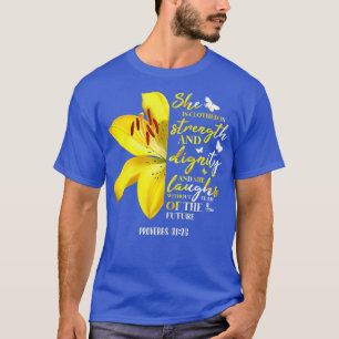 Camiseta Proverbs 3125 Ela Está Vestida De Força E