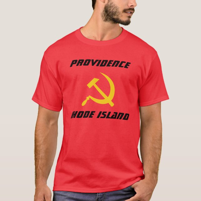 Camiseta Providence, Rhode Island Hammer & Sickle Communist (Frente)