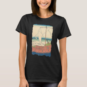 Camiseta Província de Kazusa Sea Route Hokusai Retro Japane