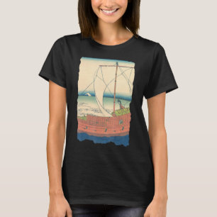 Camiseta Província de Kazusa Sea Route Hokusai Retro Japane