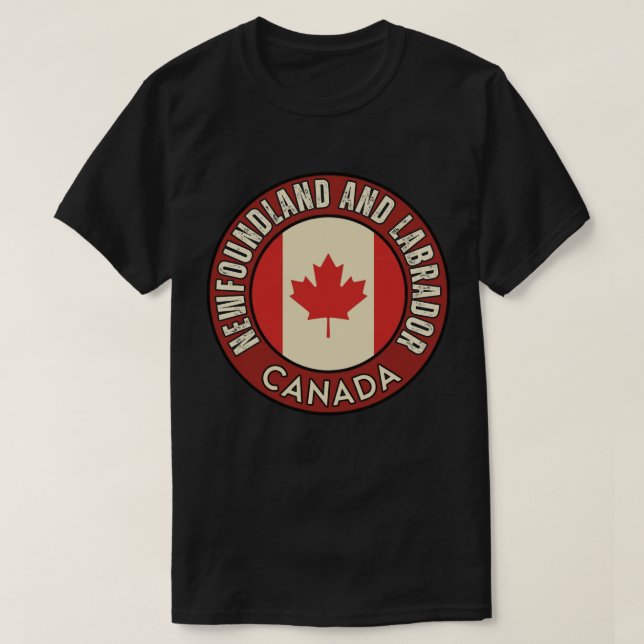 Camiseta Província de Newfoundland e Labrador Canadá (Frente do Design)