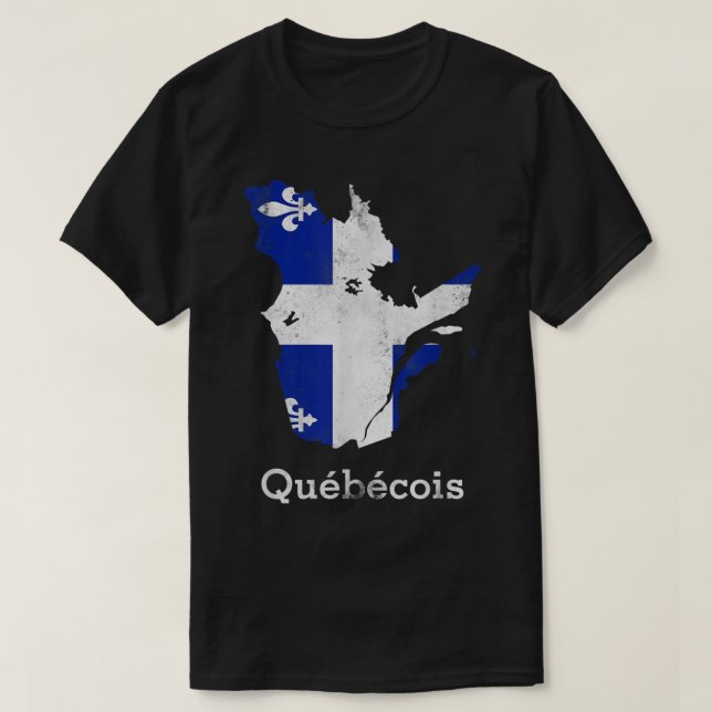 Camiseta Província do Quebeque Montreal French Quebecois (Frente do Design)