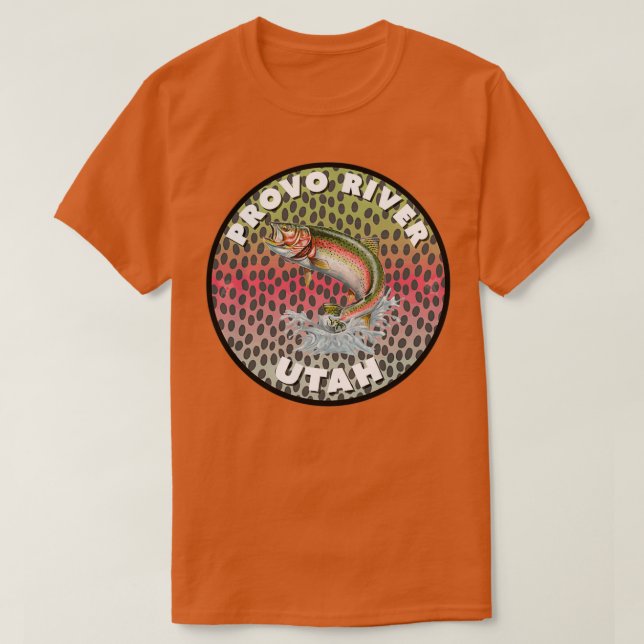 Camiseta Provo River Fly Fisheries Utah T (Frente do Design)