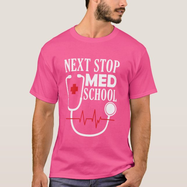 Camiseta Próxima Parada da Faculdade de Medicina - Médico E (Frente)