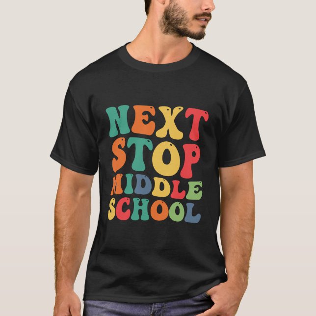 Camiseta Próxima Parada de Graduação Engraçada na Escola Mé (Frente)