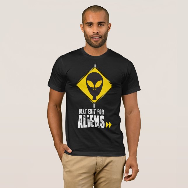 Camiseta Próxima saída para Aliens (Frente Completa)