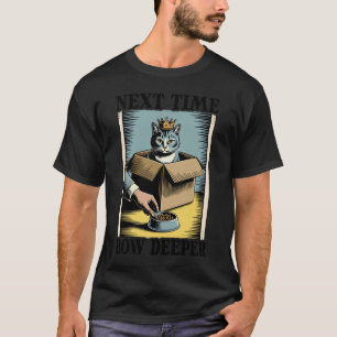 Camiseta Próxima Vez Curve-se Mais Amante de Gato Gato na C