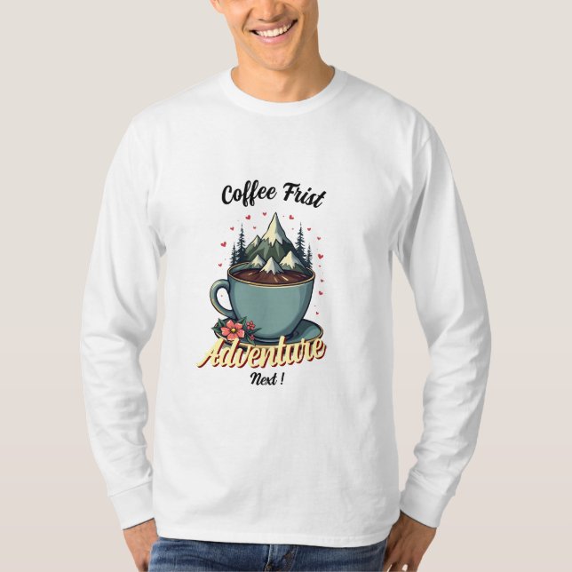 Camiseta Próximo anúncio do café (Frente)