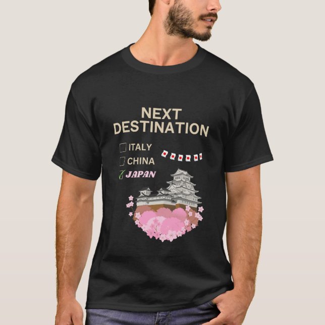Camiseta Próximo Destino: Fogões de Cereja no Japão (Frente)