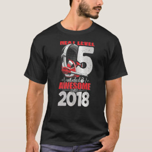 Camiseta Próximo Nível Desbloqueado Fone De Ouvido De 5 Ano