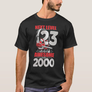 Camiseta Próximo Nível Desbloqueado Menino de 23 Anos Heads