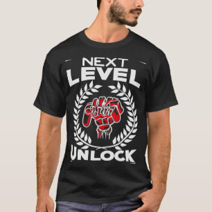 Camiseta Próximo nível Desbloquear Videos games de Joystick