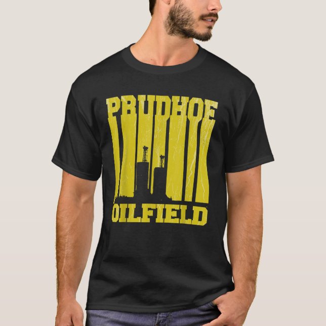 Camiseta Prudhoe Oilfield Prudhoe Bay Alaska Rig (Frente)