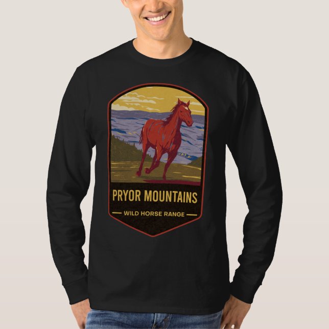 Camiseta Pryor Mounains Wild Horse Range (Frente)