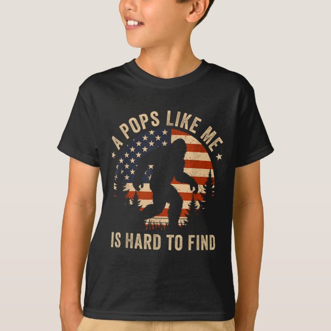 Camiseta Ps Like Me Is Hard To Find Bigfoot Usa Flag Funny  (Frente)