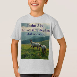 Camiseta Psalm 23:1 Bible Verse Kid's Tee Shirt