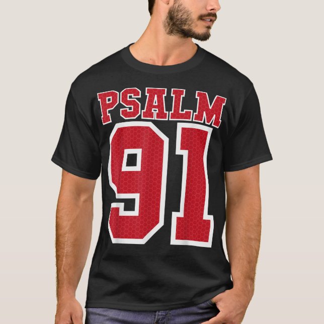 Camiseta Psalm 91 Bíblia Verse Christian Meu Refúgio Meu Je (Frente)