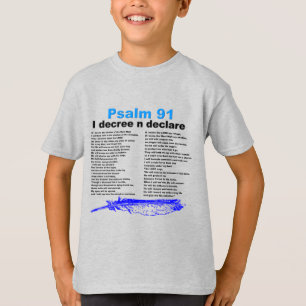 Camiseta Psalm 91 Boys Christian Raglan Tshirt