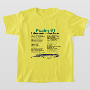 Camiseta Psalm 91 Escritura de Bíblias Raparigas T-shirt c