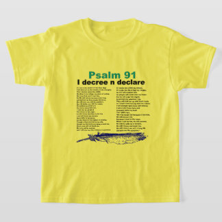 Camiseta Psalm 91 Escritura de Bíblias Raparigas T-shirt cr