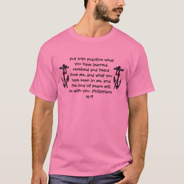 Camiseta Psalm Philippians biblical quote (Frente)