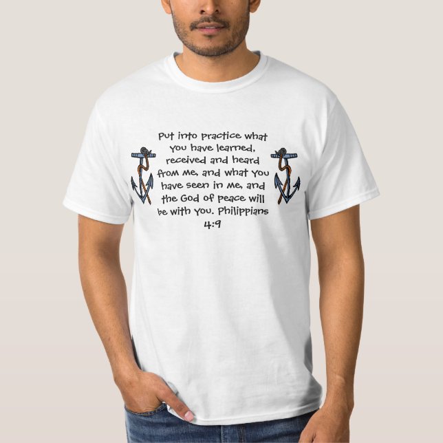 Camiseta Psalm Philippians biblical quote (Frente)