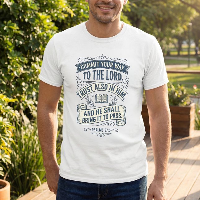 Camiseta Psalms 37:5 Inspirational Christian (Criador carregado)