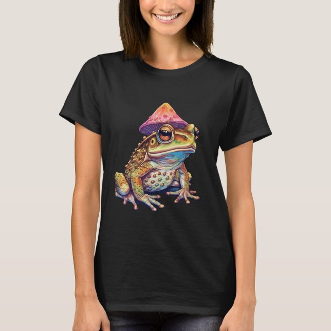 Camiseta Psicélica Anfíbia do Cogumelo Magic do Sapo Trippy (Frente)