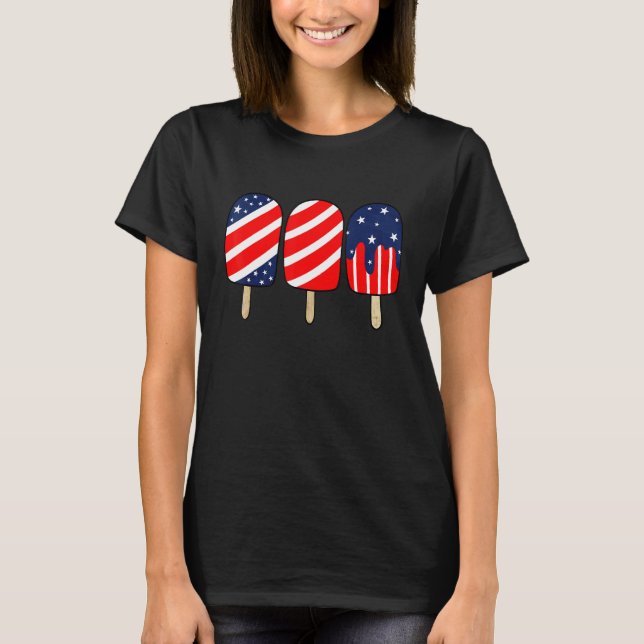 Camiseta Psicha Red White Blue American Flag Patriótico 4t (Frente)
