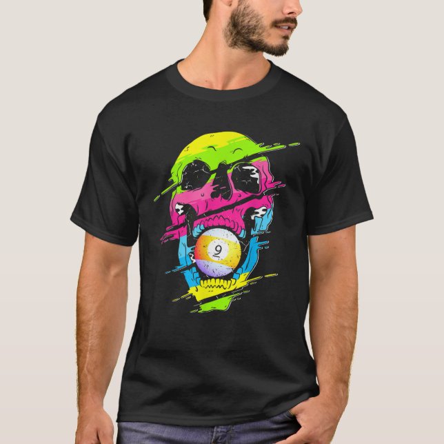 Camiseta Psicodélica Bilhetes De Crânio Com Presente Colori (Frente)