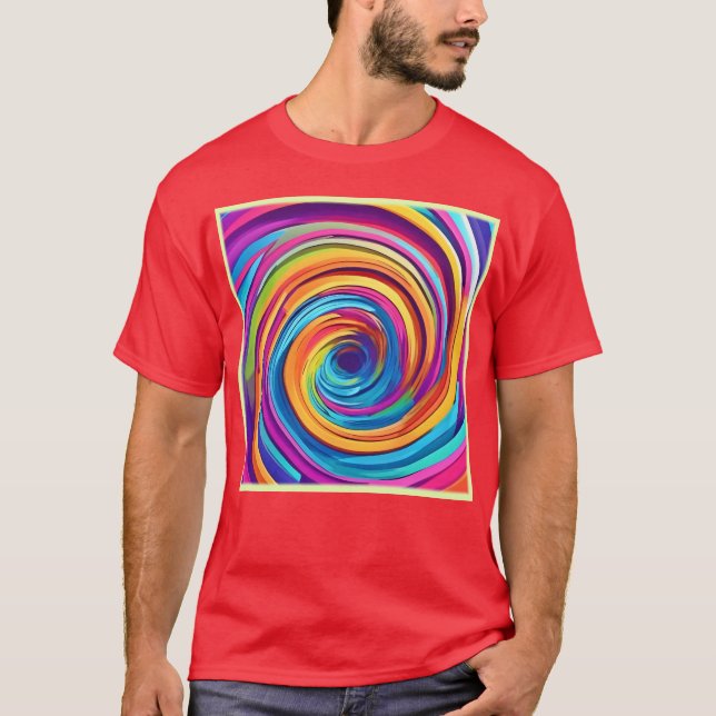 Camiseta Psicodélica das Matizes Arco-Íris (Frente)