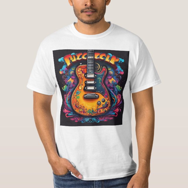 Camiseta Psicodélica de Violão (Frente)