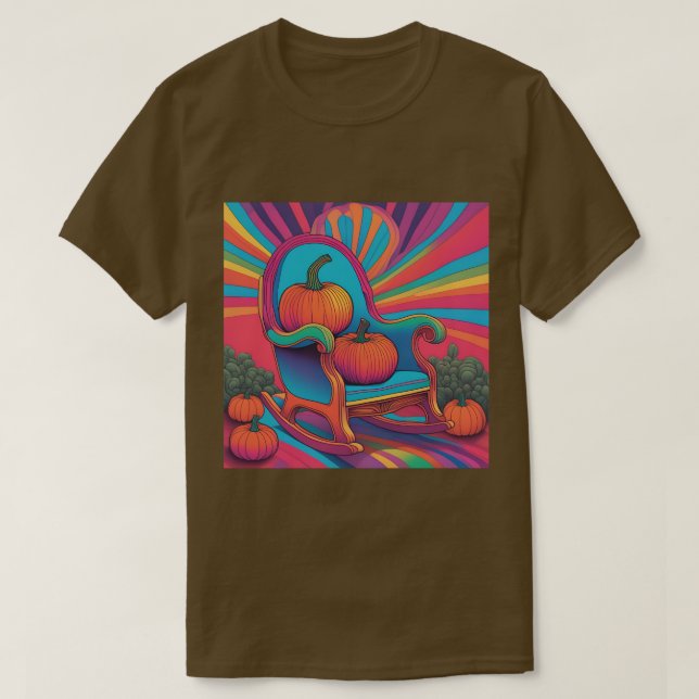 Camiseta Psicodélica Pumpkins Cadeira Brown T-Shirt (Frente do Design)
